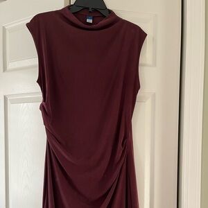 Old Navy Asymmetrical Burgundy Dress